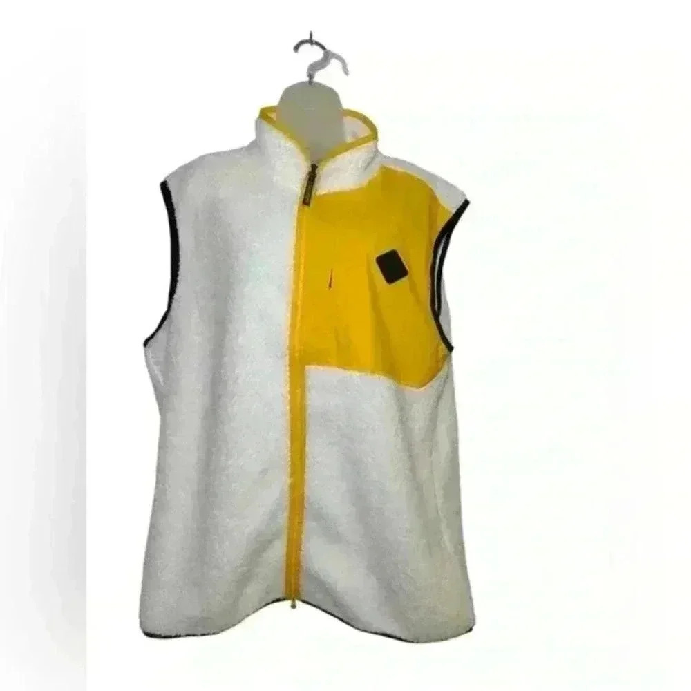 J. Lindeberg Zeke Pile Sherpa Golf Vest Yellow NWT - Picture 4 of 5